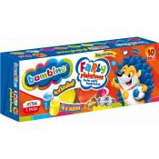 Farby plakatowe 4 x fluo + 4 brokat + srebrna i złota kolor: mix 20ml 10 kolor. St.Majewski