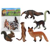 Figurka 5 Sztuk Wiewiórka Surykatka Mrówkojad Lis Lemur wkład Lean (17912)