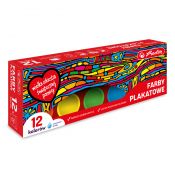 Farby plakatowe Herlitz WOŚP kolor: mix 20ml 12 kolor. (9586447)