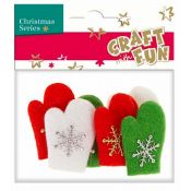 Ozdoba świąteczna rękawica 6szt Craft Fun (383934)
