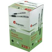 Długopis olejowy Titanum automatyczny czarny 0,7mm (BPGBLACK ECONOMY)