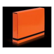 Teczka z szerokim grzbietem na gumkę CARIBIC BOX A4 pomarańczowy VauPe (341/16)