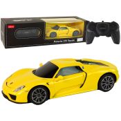 Samochód Lean R/C Porsche 918 1:24 Rastar Żółte (15265)