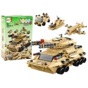 Klocki konstrukcyjne Lean Czołg Wojskowy Militarny Piaskowy 1000 El (18317)