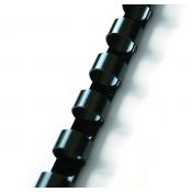 Grzbiety do bindowania plastikowe 6 mm czarne (405062)