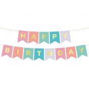 Girlanda Godan Happy Birthday, kolorowa, 2x200 cm (RV-GPHB)