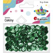 Cekiny Titanum Craft-Fun Series okrągłe 9mm zielone 14g (268301)