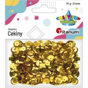 Cekiny Titanum Craft-Fun Series okrągłe 9mm złote 14g (268299)