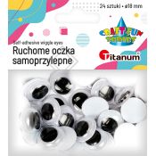 Oczka Titanum Craft-Fun Series samoprzylepne 18mm 24 szt