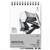 Blok artystyczny Winsor Szkicownik ze spiralą Sketching A5 110g 50k [mm:] 210x150 (6672001)