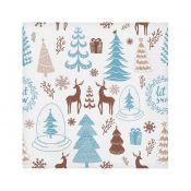 Serwetki Godan Hello Winter mix nadruk papier [mm:] 330x330 (PG-SHWB)