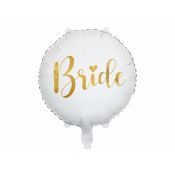 Balon foliowy Partydeco Bride 45 cm, biały 18cal (FB138)