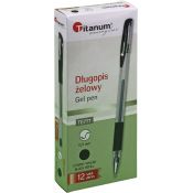 Długopis żelowy Titanum czarny 0,5mm (GPGBLACK ECONOMY)