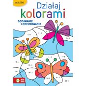 Książeczka edukacyjna Działaj kolorami. Dodawanie i odejmowanie Zielona Sowa