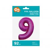 Balon foliowy Godan cyfra 9 różowa 85 cm 45cal (FG-C85r9)