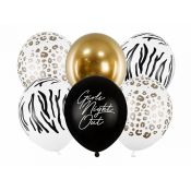 Balon gumowy Partydeco Girls Night Out, mix 6 sztuk mix 300mm (SB14P-303-000-6)