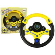 Zabawka interaktywna kierownica żółta, światła, dźwięk Lean (10115)