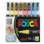 Marker specjalistyczny Posca SOFT COLORS 8 sztuk mix 0,9-1,3mm okrągła końcówka (177313)