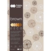 Zeszyt papierów kolorowych Happy Color Deco Brown A4 170g 20k [mm:] 210x297 (HA 3717 2030-072)