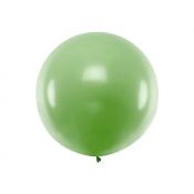Balon gumowy Partydeco okragły 1m, Pastel Green zielony 1000mm (OLBO-014)