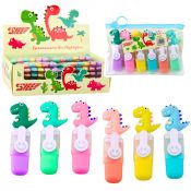 Zakreślacz Zestaw Mini Zakreślacze Z Dinozaurem W Etui Kolorow mix Lean (22408)