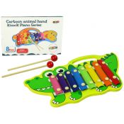 Cymbałki Dla Dzieci Krokodyl Kolorowe 8 Tonów Lean (10176)