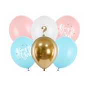 Balon gumowy Partydeco Boy or Girl, mix mix 300mm (SB14P-308-000-6)