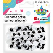 Oczka Titanum Craft-Fun Series samoprzylepne 10mm 100 szt