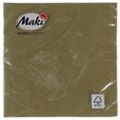 Serwetki khaki bibuła [mm:] 330x330 Pol-mak (00051)