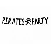 Girlanda Partydeco Baner Piraci - Pirates Party, czarny, 14x100cm (GRL86-010)