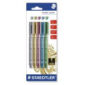 Marker permanentny Staedtler melaiczny, mix 1,0-2,0mm okrągła końcówka (8323BK5)