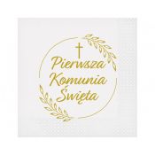 Serwetki Godan Pierwsza Komunia Święta (kłosy) biały papier [mm:] 330x330 (PW-SKKL)