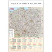 Kalendarz ścienny MAPA plakatowy 670mm x 988mm Telegraph (08)