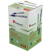 Długopis olejowy Titanum automatyczny niebieski 0,7mm (BPGBLUE ECONOMY)