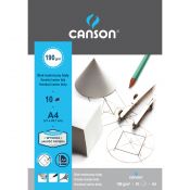 Blok techniczny Canson A4 biały 190g 10k [mm:] 210x297 (400015145)