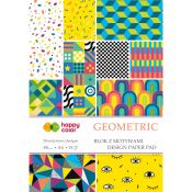 Zeszyt papierów kolorowych Happy Color Z motywami geometrycznymi (HA 3808 2030-E)