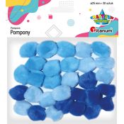 Pompony Titanum Craft-Fun Series niebieski 30 szt (283066)