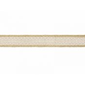 Juta Taśma jutowa z białą koronką szerokość ok. 4 cm, długość ok. 5 m Partydeco (TJ4-5)