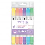 Marker do papieru mix okrągła/ścięta końcówka Yn-teen