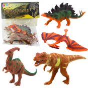 Figurka Dinozaurów T-Rex Pteranodon Stegosaurus Parasaurolophus 4szt wkład Lean (24981)