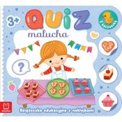 Książka dla dzieci Quiz malucha. Książeczka edukacyjna z naklejkami z kaczuszką 3+