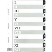 Przekładka numeryczna Tryton A4 biała 170g 12k I-XII (170)