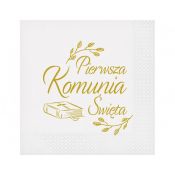 Serwetki Godan Pierwsza Komunia Święta (biblia) biały papier [mm:] 330x330 (PW-SKBB)