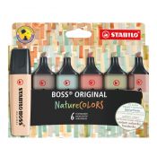 Zakreślacz Stabilo BOSS NATURAL COLORS 4006381603140 mix 2-5mm (70/6-2-2)