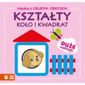 Książeczka edukacyjna Nauka z grubym obrysem. Kształty. Koło i kwadrat Zielona Sowa