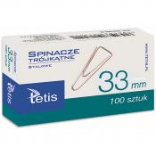 Spinacz trójkątny Tetis 33mm 100 szt (GS180-C)