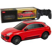 Samochód Lean R/C Porsche Macan Turbo 1:24 Rastar Czerwony (15268)