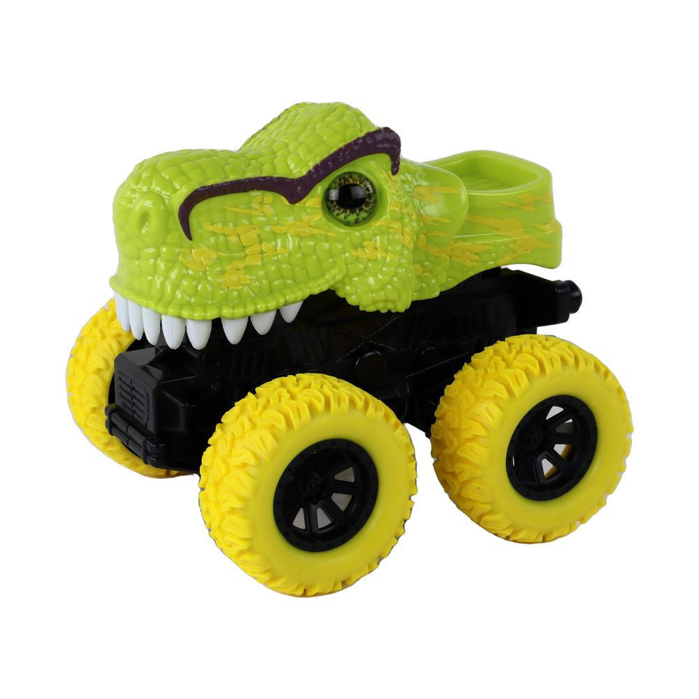 Pchacz Pojazd Terenowy Tyranozaur Rex Gumowe Koła Zielony Lean (16267)