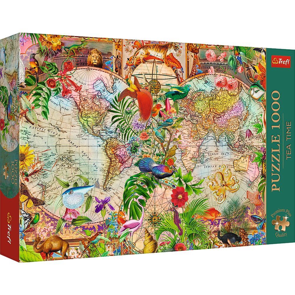 Puzzle Premium Plus Tea Time: Antyczna mapa świata 1000 el. Trefl (12075)
