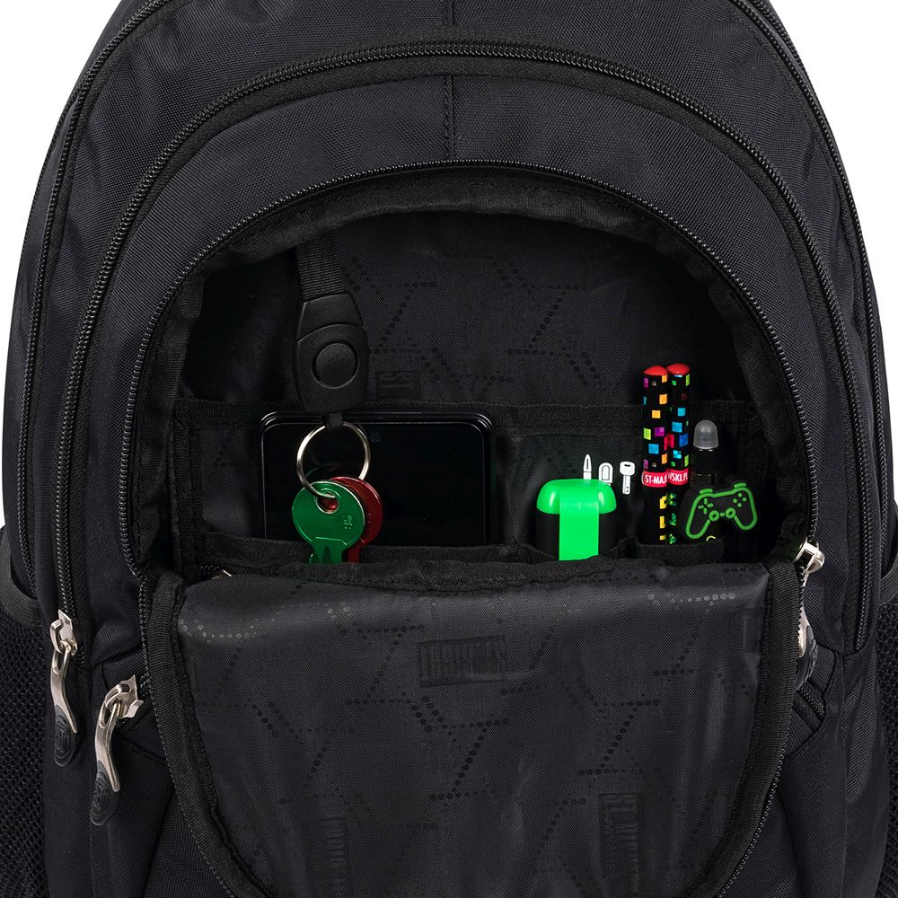 Plecak Stright BLACK VINTAGE 5903235674686 4-KOMORY St.Right (BP-05)